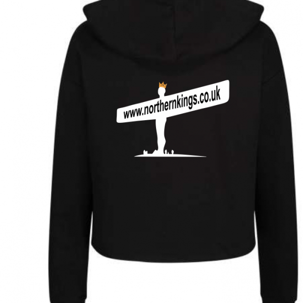 Angel Kings Grey Ladies Cropped Hoodie